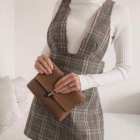 Zara Plaid Pinafore Dress - Picture 2 of 8